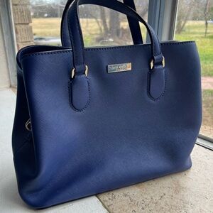 KATE SPADE LAUREL WAY SAFFIANO LEATHER PURSE IN NAVY